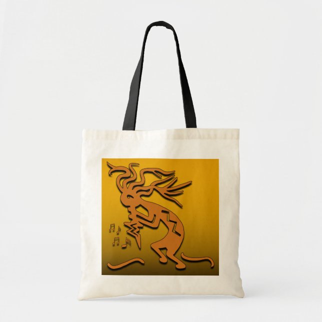 Bolso De Tela Músico de Kokopelli (Frente)