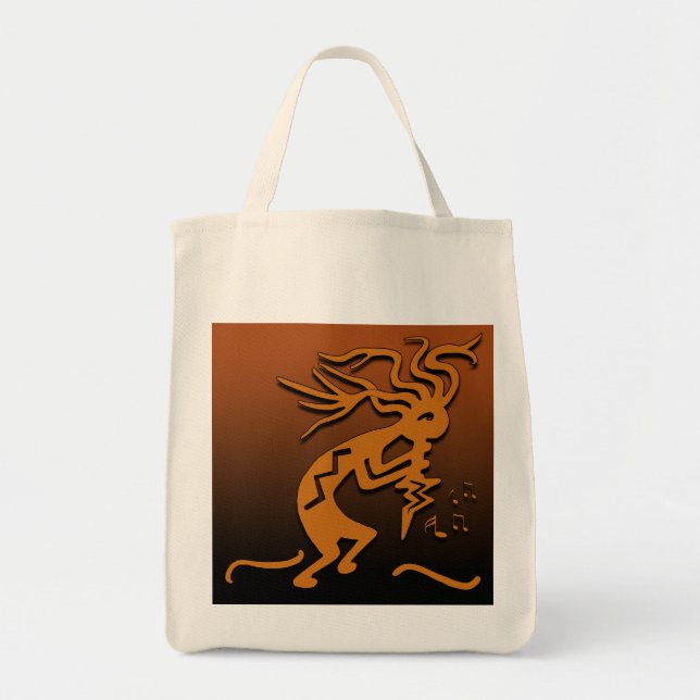 Bolso De Tela Músico de Kokopelli (Frente)