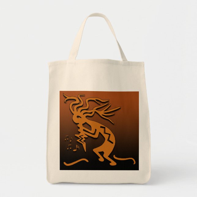 Bolso De Tela Músico Kokopelli (Frente)