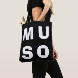 Bolso De Tela Muso Música Musista Enamorada Monocromo Blanco Neg