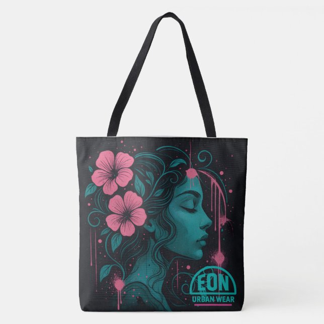 BOLSO DE TELA MUSSA FLORAL (Anverso)