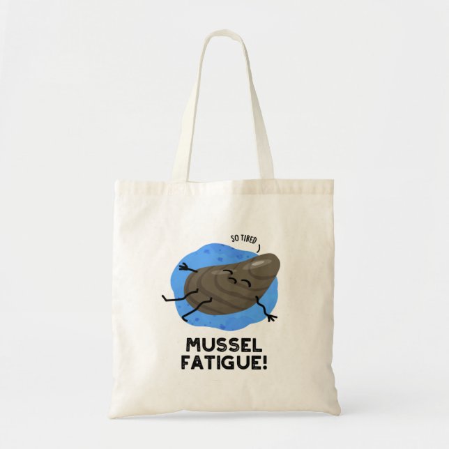 Bolso De Tela Mussel Fatiga Graciosa Pun (Frente)