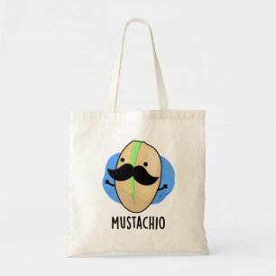 Bolso De Tela Mustachio Funny Pistachio Mustache Pun
