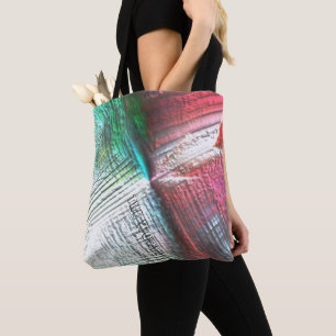 Bolso De Tela Muy agitado, virtual en melocotón y agua y verde