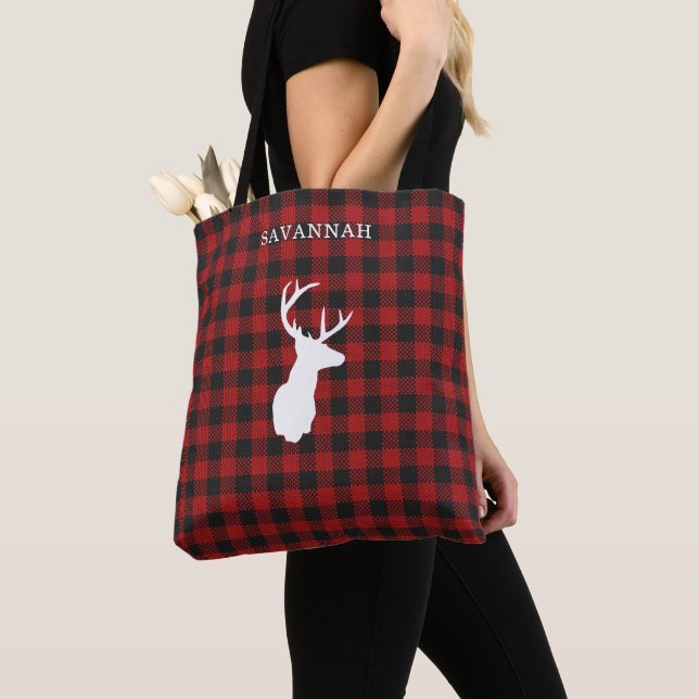 Bolso De Tela Muy Merry Plaid | Vacaciones (Detalle)
