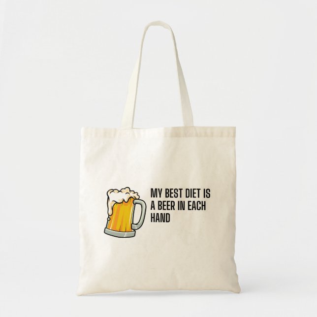 Bolso De Tela My Best Diet Is A Beer – Funny Drinking Gift (Frente)