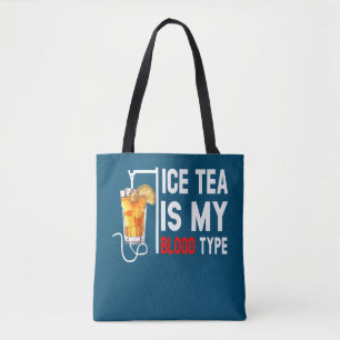 Bolso De Tela My Blood Type Is Ice Tea I Iced Tea Nurse