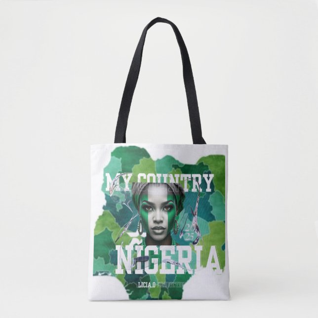 Bolso De Tela My Country, Nigeria – liac.o Collection (Anverso)