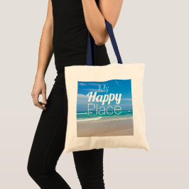 Bolso De Tela My Happy Place Beautiful Beach Tosta Bag