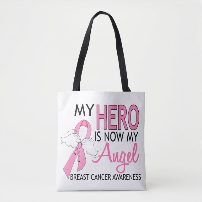 Bolso De Tela My Here Is Now My Angel Breast Cancer (Anverso)