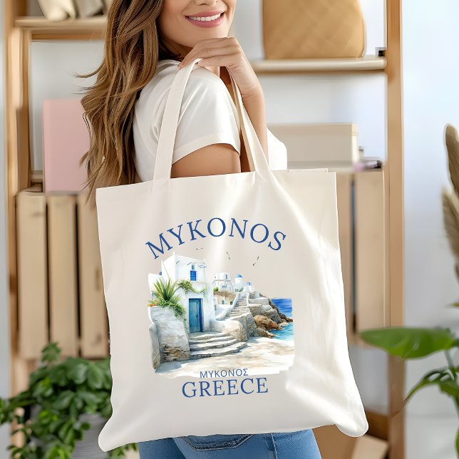Bolso De Tela Mykonos in Watercolor Bliss (Subido por el creador)