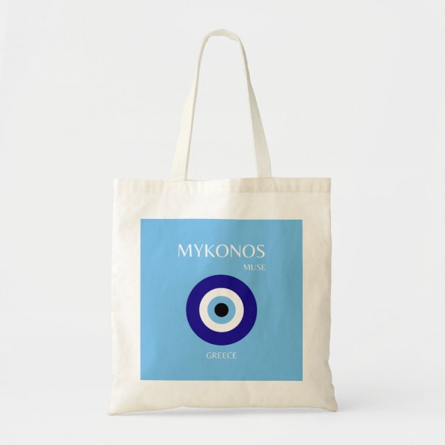 Bolso De Tela Mykonos Muse, azul (Frente)