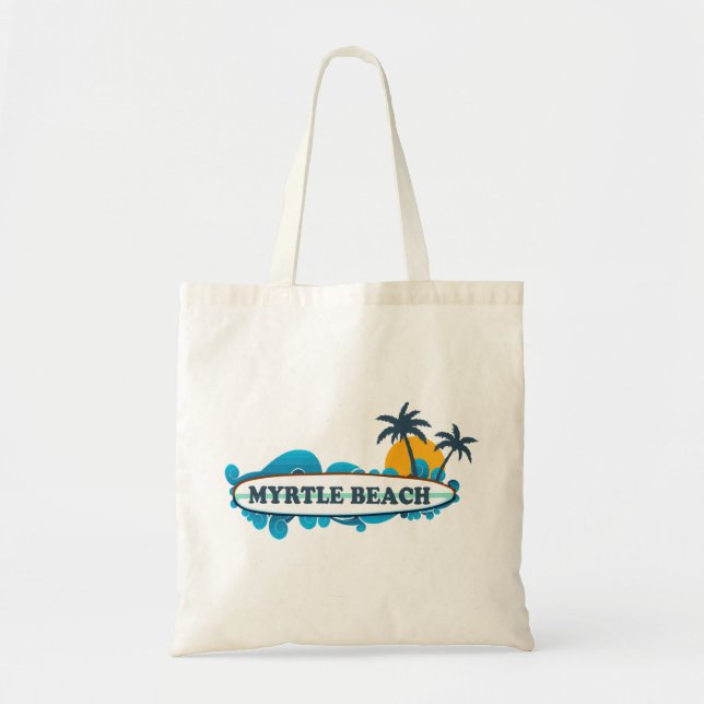 Bolso De Tela Myrtle Beach. (Frente)