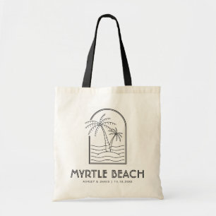 Bolso De Tela Myrtle Beach Wedding Fin de semana Boda de destino