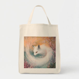 Bolso De Tela Mystic Bloom Spring Fox Watercolor