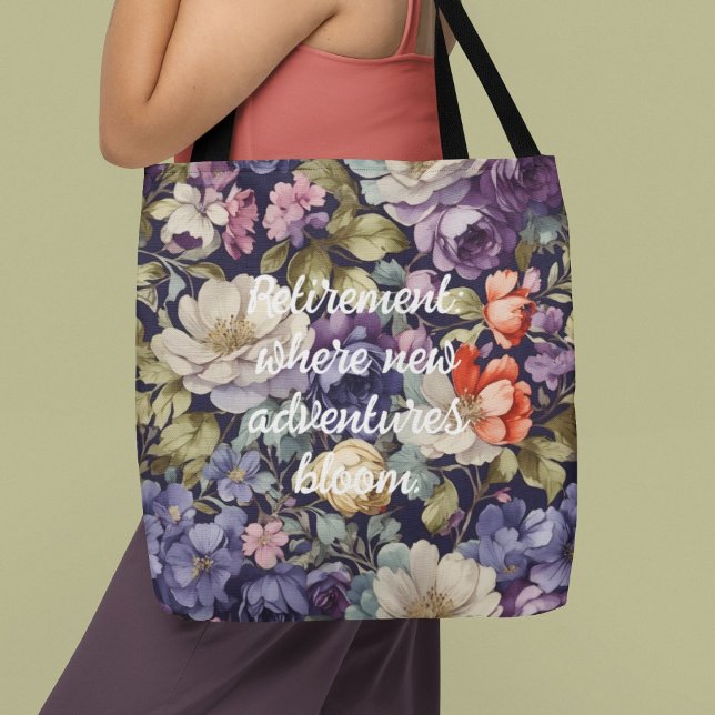 Bolso De Tela Mystic Flowers Personalizado Retirement Gifts para (Mystic Flowers Custom Retirement Gifts for Her Mom)