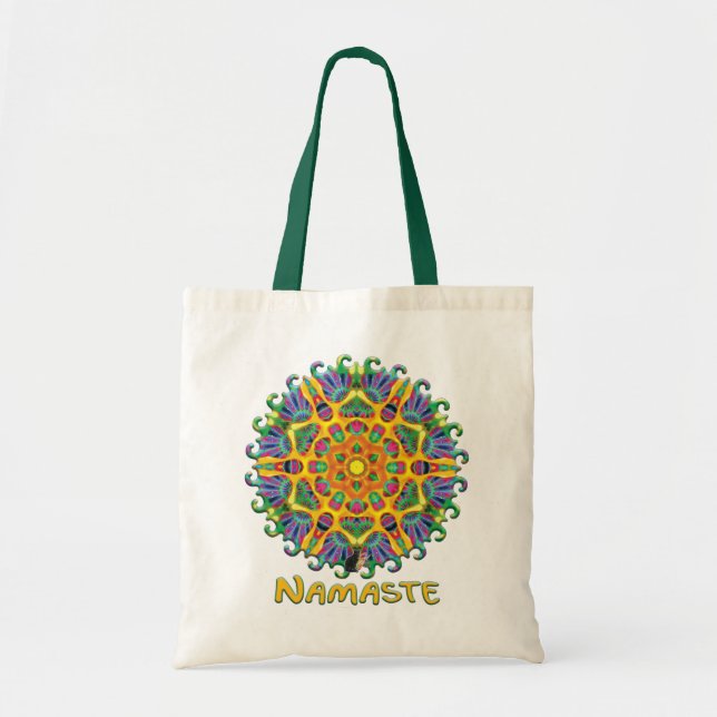 Bolso De Tela Mystic Namaste Kaleidoscope (Frente)