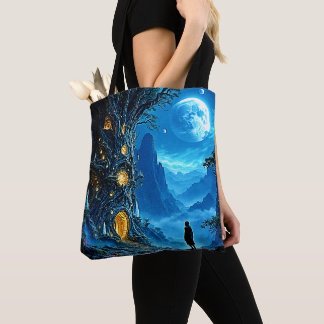 Bolso De Tela Mystic Tree Home Dreamscape (Detalle)