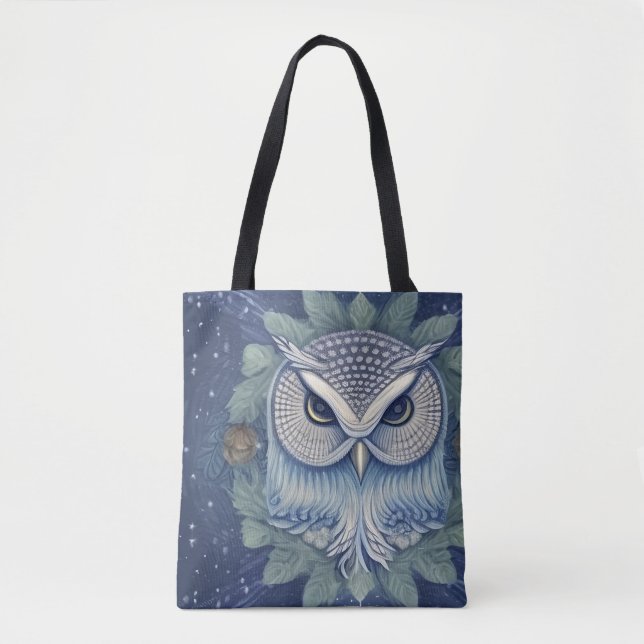 Bolso De Tela Mystical Fantasy Forest Owl (Anverso)