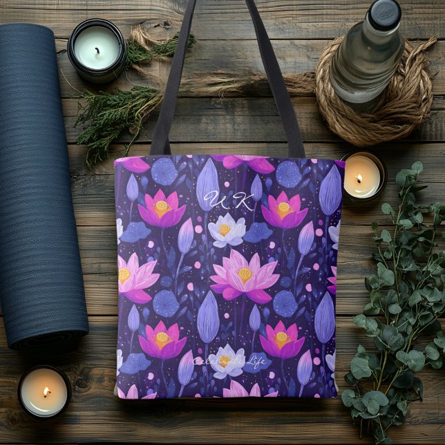 Bolso De Tela Mystical Purple Lotus Wellness Tote Bag (Subido por el creador)