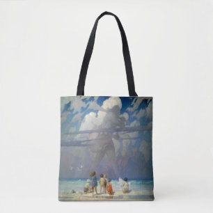 Bolso De Tela N.C. Wyeth El Gigante 1923 Ilustración Vintage