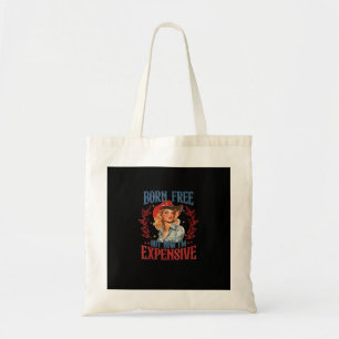 Bolso De Tela Nací libre pero ahora soy Chica costoso 4 de julio