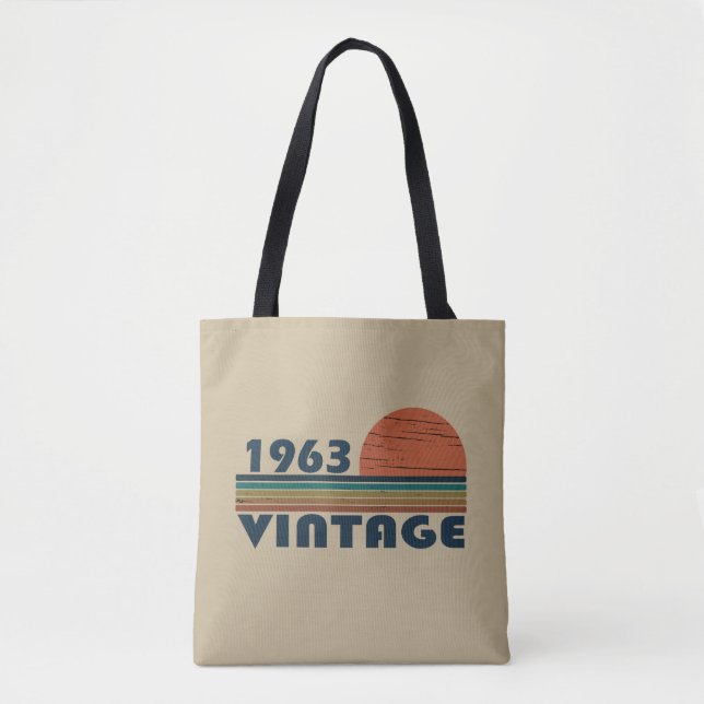 Bolso De Tela Nacido en 1963, en un antiguo cumpleaños (Anverso)