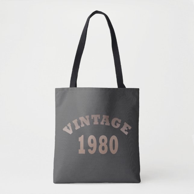 Bolso De Tela Nacido en 1980 como regalo de cumpleaños (Anverso)