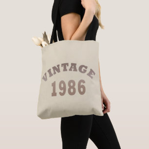 Bolso De Tela Nacido en 1986 como regalo de cumpleaños vintage