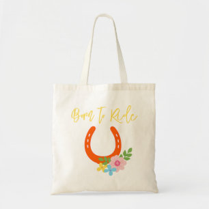 Bolso De Tela Nacido En Caballo Naranja Horseshoe Flowers Divers