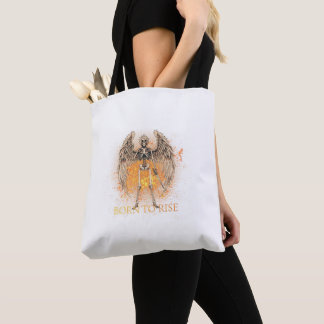 Bolso De Tela Nacido para Ascender – Ángel Esqueleto con Diseño
