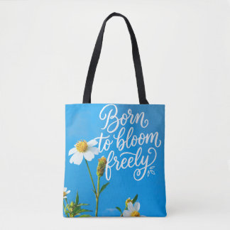 Bolso De Tela Nacido para florecer libremente