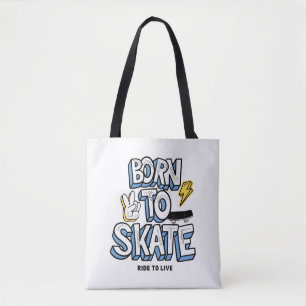 Bolso De Tela Nacido para patinar en bicicleta para vivir