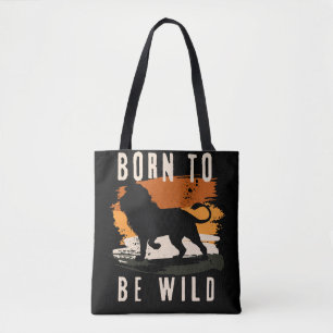 Bolso De Tela Nacido para ser salvaje animal león
