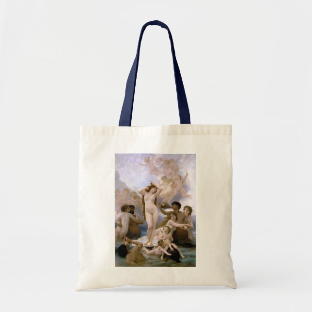 Bolso De Tela Nacimiento de Venus por William-Adolphe Bouguereau (Frente)
