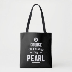 Bolso De Tela Nacimiento del nombre personalizado de Pearl