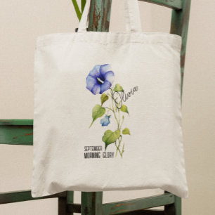 Bolso De Tela Nacimiento Flor Mes Septiembre Nombre de Gloria Mo