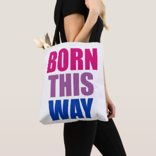 Bolso De Tela Nació así Bisexual Bi Pride LGBTQ