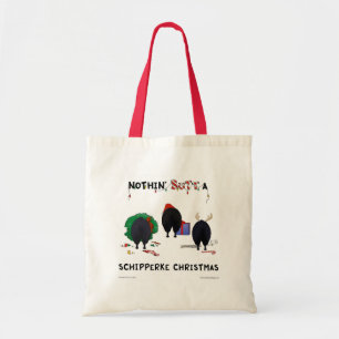 Bolso De Tela Nada empalma navidad de un Schipperke