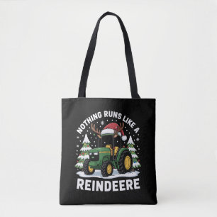 Bolso De Tela Nada funciona como un tractor de Navidad de reno