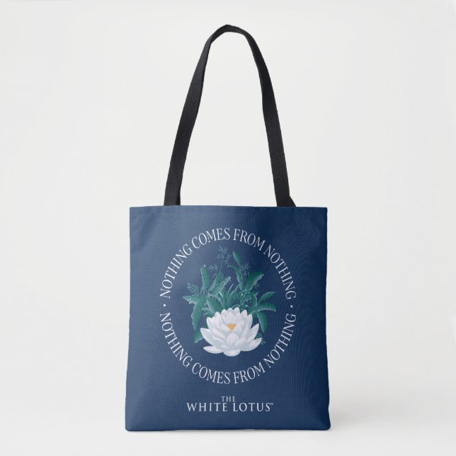 Bolso De Tela Nada Viene De Nada: El Lotus Blanco (Anverso)