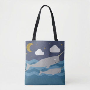 Bolso De Tela Nadada de la noche de Narwhal