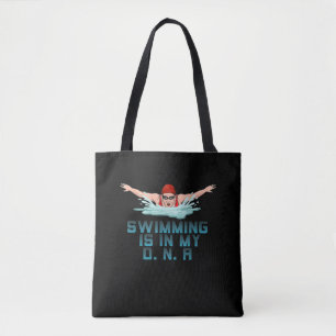 Bolso De Tela Nadar es mi nadador de ADN Amante divertido nadar