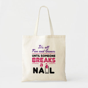 Bolso De Tela Nail Tech ofrece diversión y juegos hasta que se