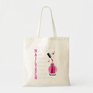 Bolso De Tela Nail Technician Counselor Nail Tech Artista Manicu