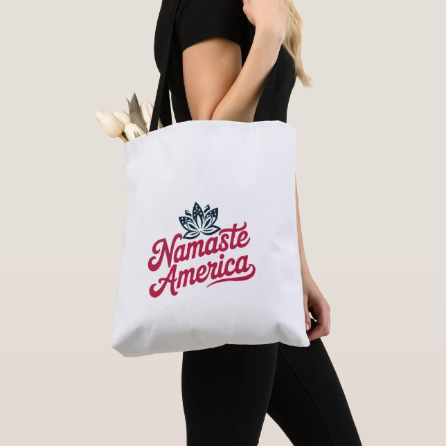 Bolso De Tela Namaste America Yoga Tote Bag (Detalle)