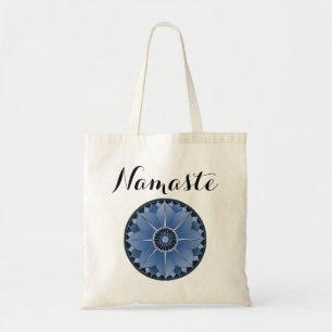 Bolso De Tela Namaste Azul Moderno Mandala