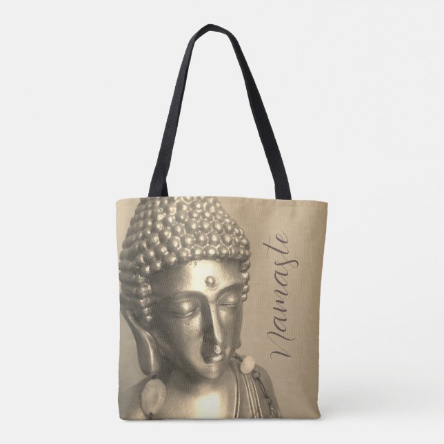 Bolso De Tela Namaste de Buda Dorado (Reverso)