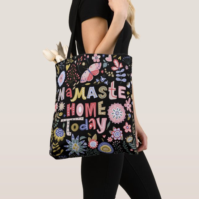 Bolso De Tela Namaste Home Today Folk Art Floral (Detalle)