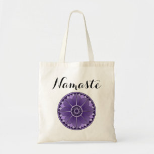 Bolso De Tela Namaste Moderno Mandala Púrpura